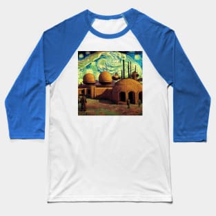 Starry Night in Mos Eisley Tatooine Baseball T-Shirt